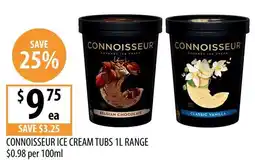 Supabarn Connoisseur ice cream tubs range offer