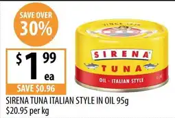 Supabarn Sirena tuna italian style in oil offer