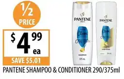 Supabarn Pantene shampoo & conditioner offer