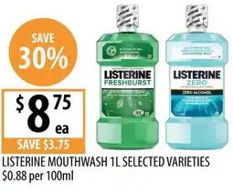 Supabarn Listerine mouthwash offer