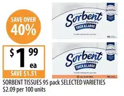 Supabarn Sorbent tissues offer