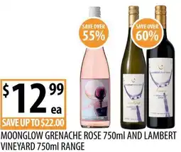Supabarn Moonglow grenache rose and lambert vineyard range offer