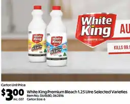 C-Store Distribution White King Premium Bleach Selected Varieties offer