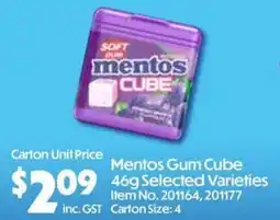 C-Store Distribution Mentos Gum Cube offer