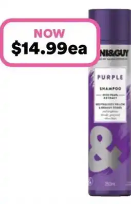 Priceline Toni & Guy Purple Shampoo for Blonde Hair offer