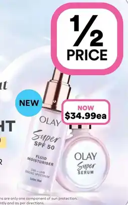 Priceline Olay Super SPF 50 Fluid Moisturiser offer