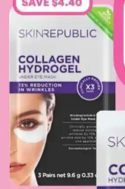 Priceline Skin Republic Collagen Hydrogel Face Mask 1 Each offer