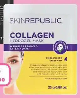 Priceline Skin Republic Collagen Hydrogel Face Mask 1 Each offer