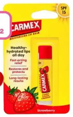 Priceline Carmex Classic Lip Balm Strawberry Click Stick SPF 15 offer