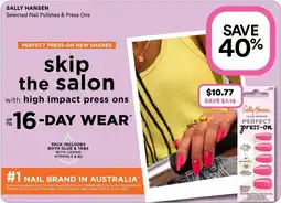 Priceline Sally hansen selected nail polishes & press ons offer