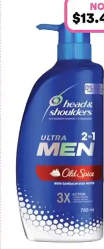 Priceline Head & Shoulders Ultra Men 2in1 Anti-Dandruff Shampoo Conditioner Old Spice offer