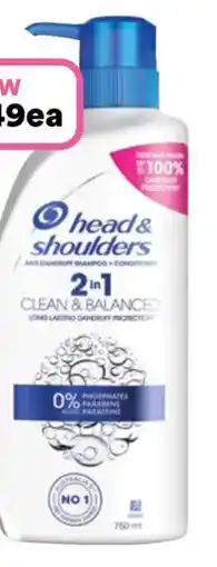 Priceline Head & Shoulders Anti-Dandruff Shampoo Conditioner Clean & Balanced offer