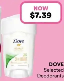 Priceline Dove antiperspirant deodorant clinical protection fresh touch offer