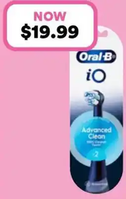 Priceline Oral B io advanced clean black electric toothbrush replacement heads offer