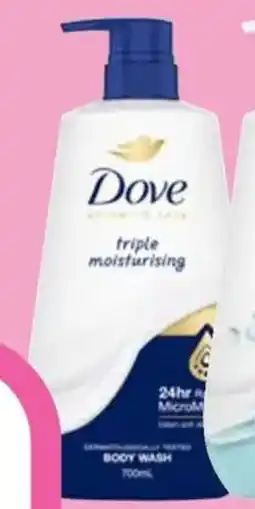 Priceline Dove Advanced Care Triple Moisturising Body Wash offer