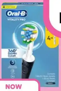 Priceline Oral B Vitality Pro 360° Deep Clean Value Starter Set with 4 Brush Heads Black 1 Each offer