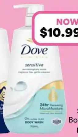 Priceline Dove Advanced Care Sensitive Body Wash offer