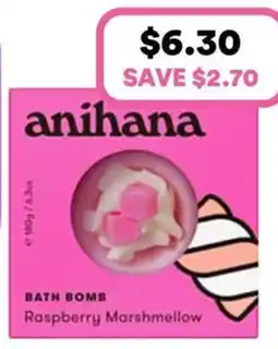 Priceline Anihana Raspberry Marshmallow Bath Bomb offer