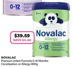 Priceline Novalac Allergy Premium Infant Formula 0-12 Months offer