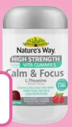 Priceline Natures way high strength vita gummies calm & focus offer