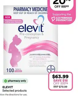 Priceline Elevit Pre conception & Pregnancy offer