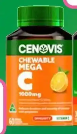 Priceline Cenovis Chewable Mega C Orange Flavour offer