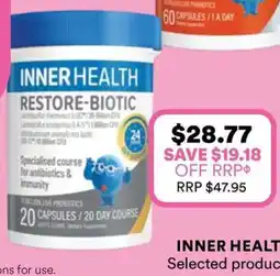 Priceline Inner health restore biotic offer
