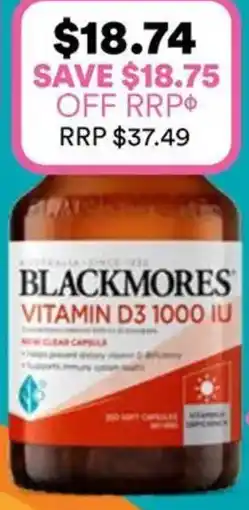Priceline Blackmores Vitamin D3 1000IU offer