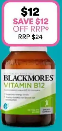 Priceline Blackmores Vitamin B12 offer