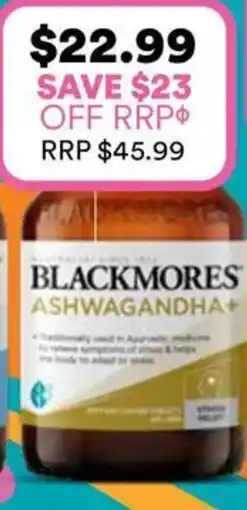 Priceline Blackmores Ashwagandha offer