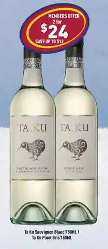 Liquor Legends Ta Ku Sauvignon Blanc / Ta Ku Pinot Gris offer