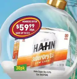 Liquor Legends Hahn Super Dry 3.5% Can offer