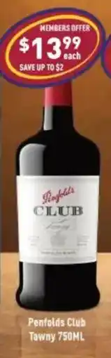 Liquor Legends Penfolds Club Tawny offer