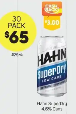 Foodland Hahn SuperDry 4.6% Cans offer