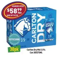 Liquor Legends Carlton Dry Mid 3.5% Can offer