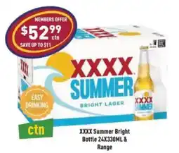 Liquor Legends XXXX Summer Bright Bottle offer