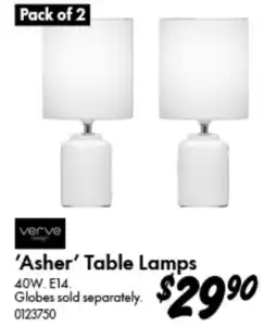 Bunnings Asher Table Lamps offer
