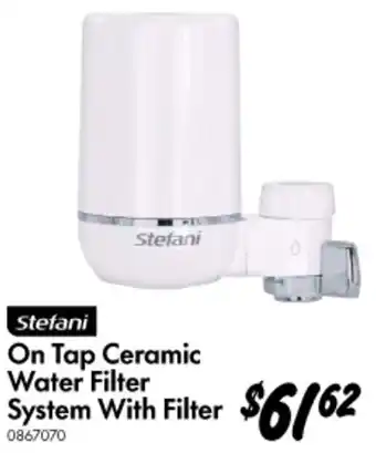 On Tap Ceramic Water Filter System With Filter