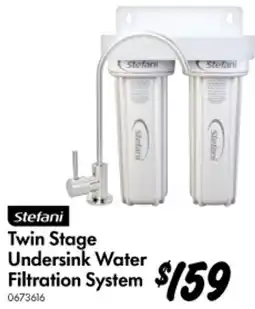 Bunnings Twin Stage Undersink Water Filtration System offer