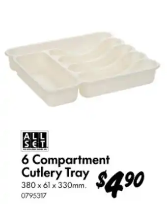 6 Compartment Cutlery Tray