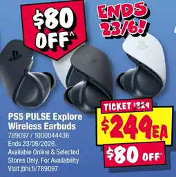 JB Hi-Fi PS5 PULSE Explore Wireless Earbuds offer