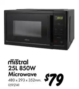 Bunnings 850W Microwave offer