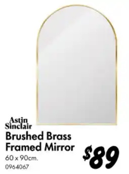 Bunnings Brushed Brass Framed Mirror offer