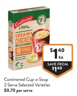 Foodworks Continental Cup-a-Soup offer