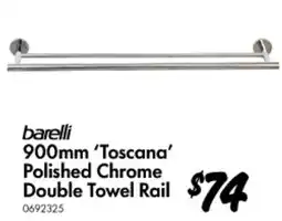 Bunnings Toscana Polished Chrome Double Towel Rail offer
