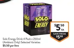 Foodworks Solo Energy Drink offer