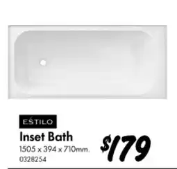 Bunnings Inset Bath offer