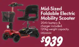 Bunnings Mid Sized Foldable Electric Mobility Scooter offer