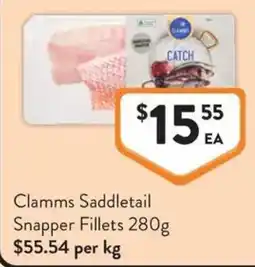 Foodworks Clamms Saddletail Snapper Fillets offer