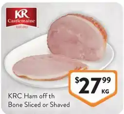 Foodworks KRC Ham off th Bone Sliced or Shaved offer